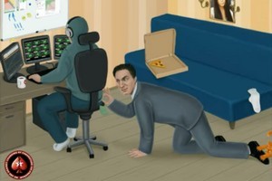 Карикатура на Давида Баазова